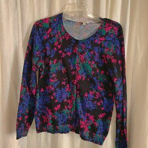 Talbots Cardigan Multicolor Cotton Medium Petite